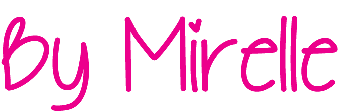 Het woord van miraelle is in roze geschreven op een witte achtergrond.