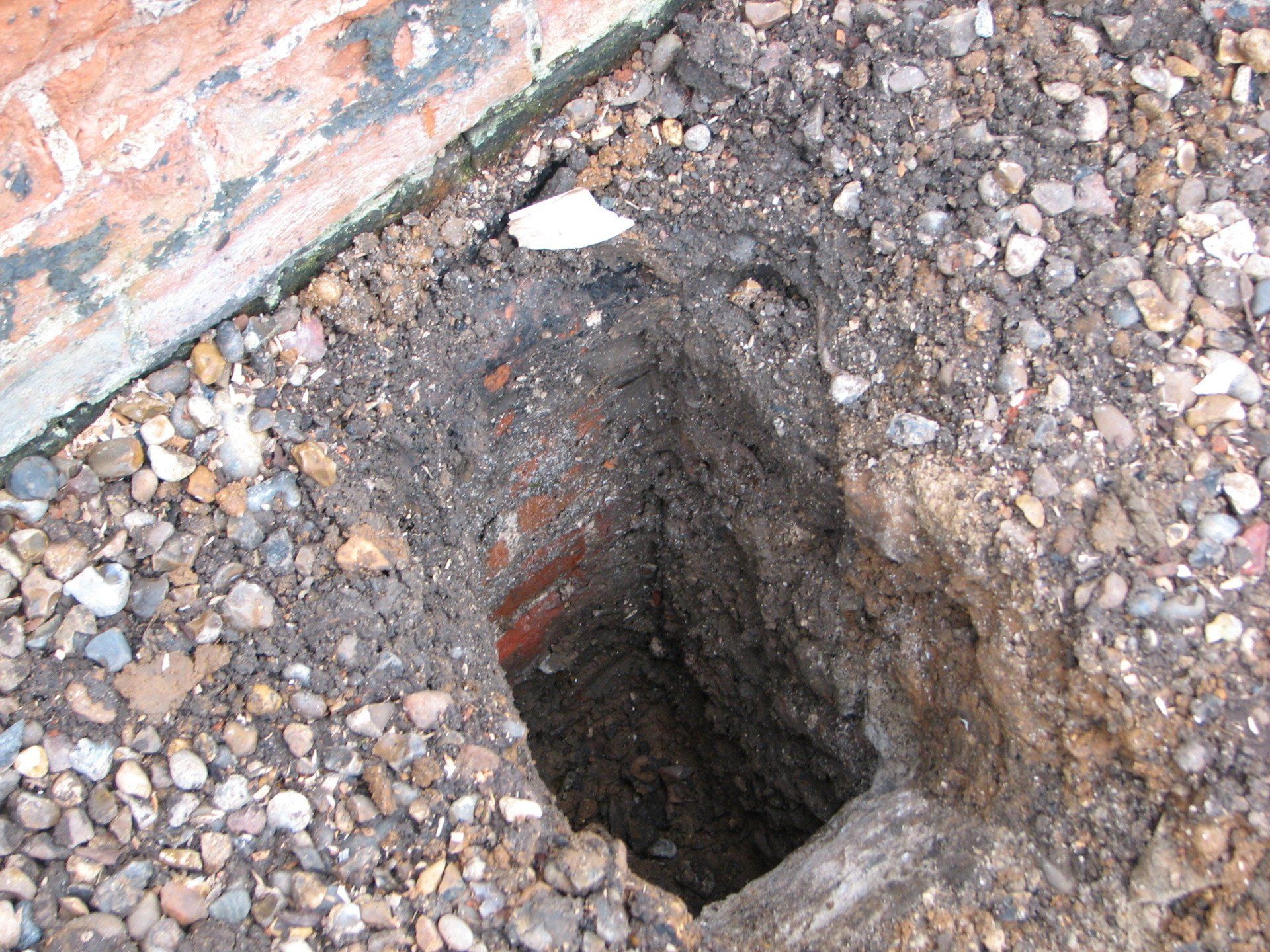 small hole in the ground