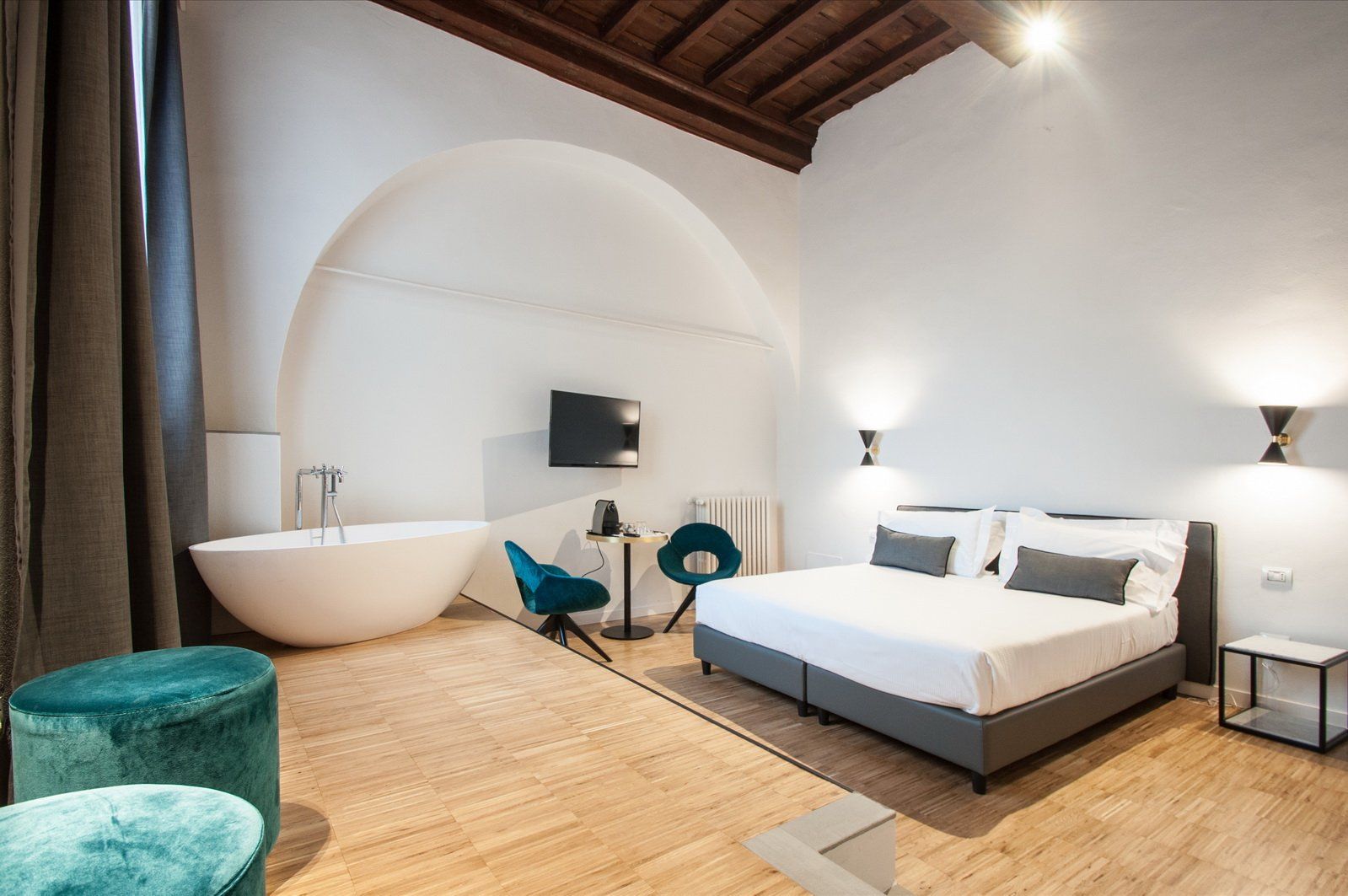 soggiorno con parquet