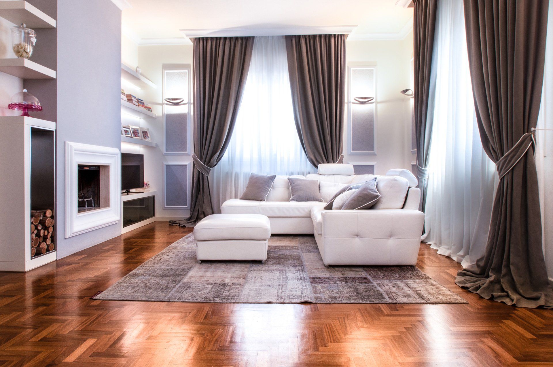 soggiorno con parquet