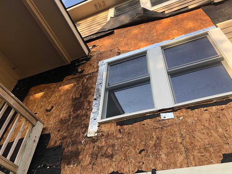 exterior wall rot