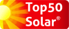 Rotes Banner mit dem Text „Top 50 Solar“ und einer Sonnengrafik.