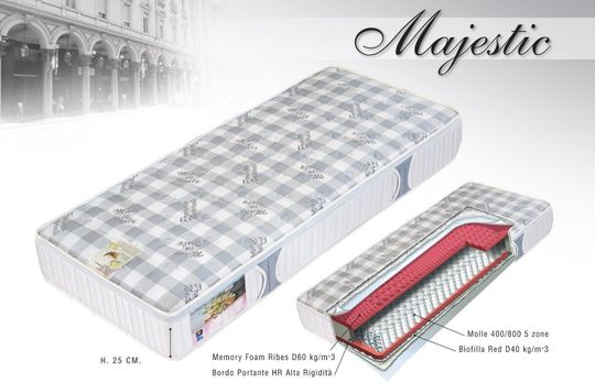 Materasso Memory Ortopedico, doppia fascia sfoderabile 7 zone Materasso Memory Ortopedico, doppia fascia sfoderabile 7 zone