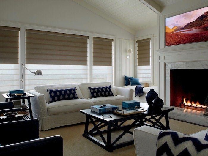 Living Room Window Covering Installation