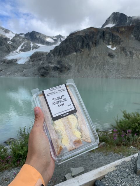 Wedgemount lake trail and 7 eleven wedge sandwich