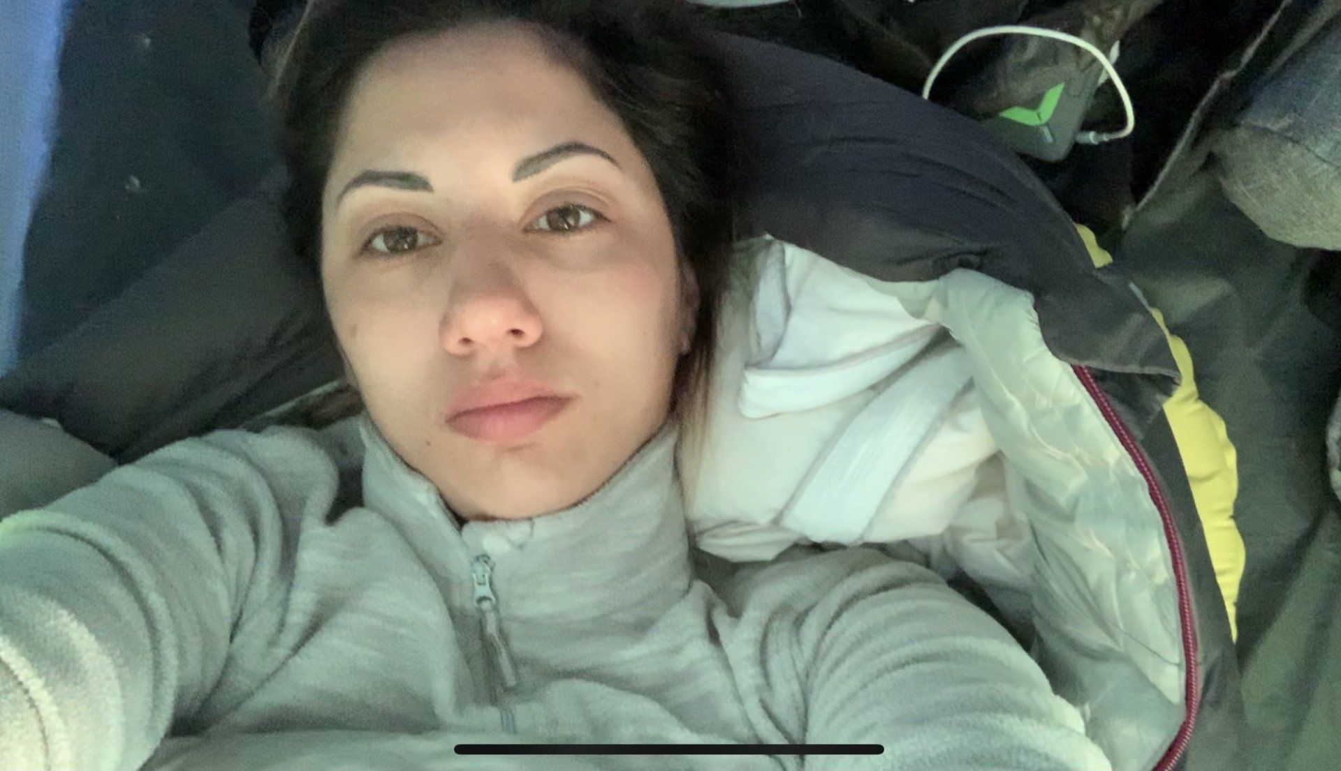 sleeping in a tent