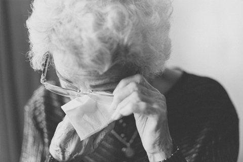 An elderly woman