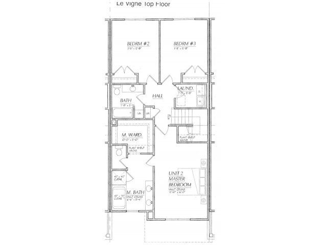 Villa La Vigne town home floor plan with unfurnished basement
