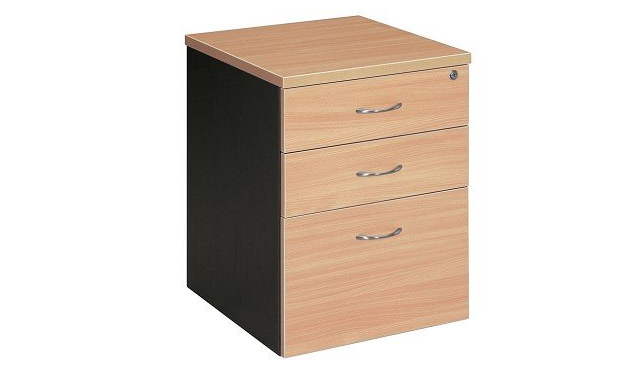 2 drawer 1 file mobile pedestal beech