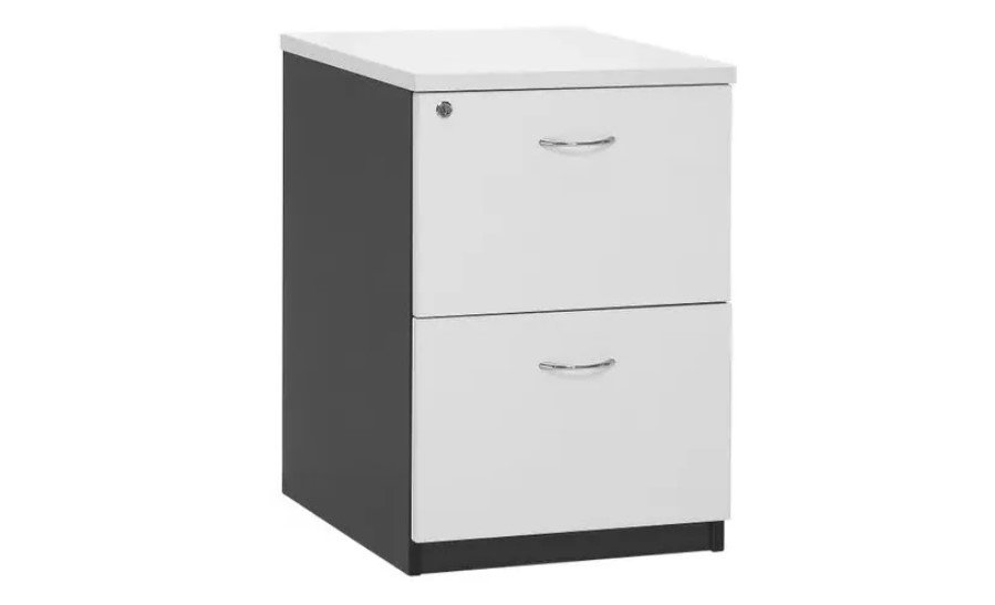 2 drawer filing cabinet white