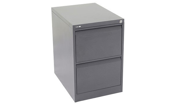 2 drawer metal filing cabinet graphite ripple
