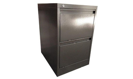 2 drawer metal filing cabinet graphite steel
