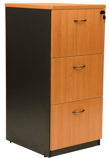 3 drawer filing cabinet beech
