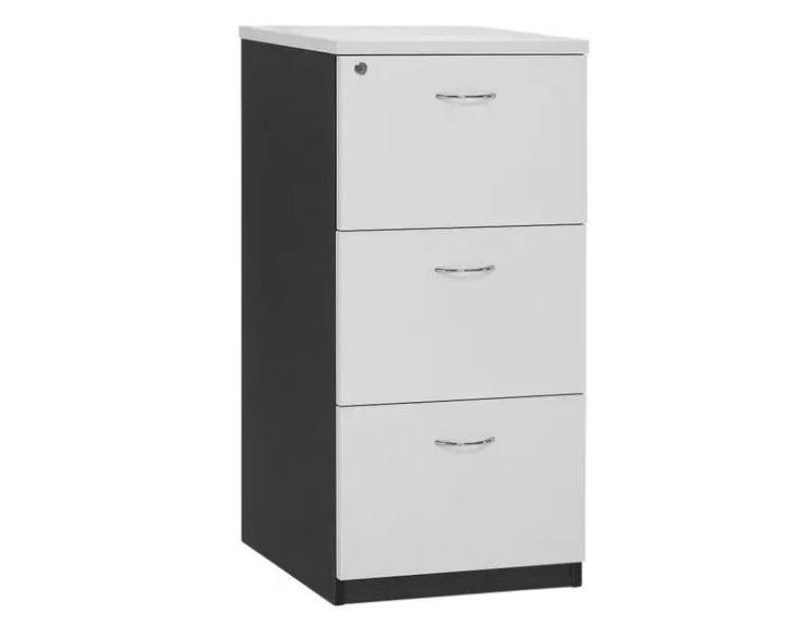 3 drawer filing cabinet white
