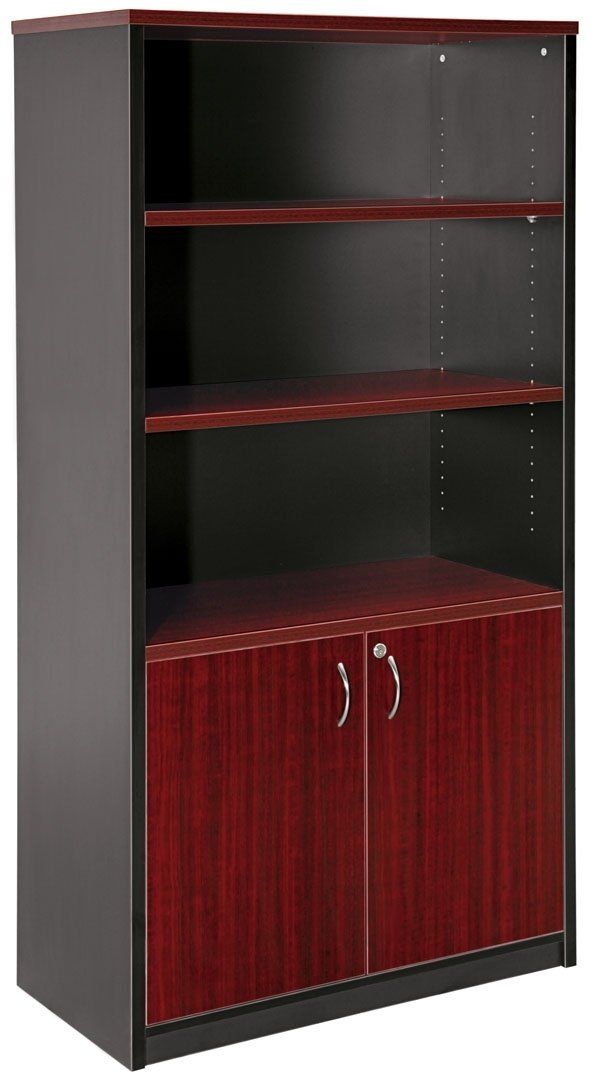 half door stationery cabinet redwood