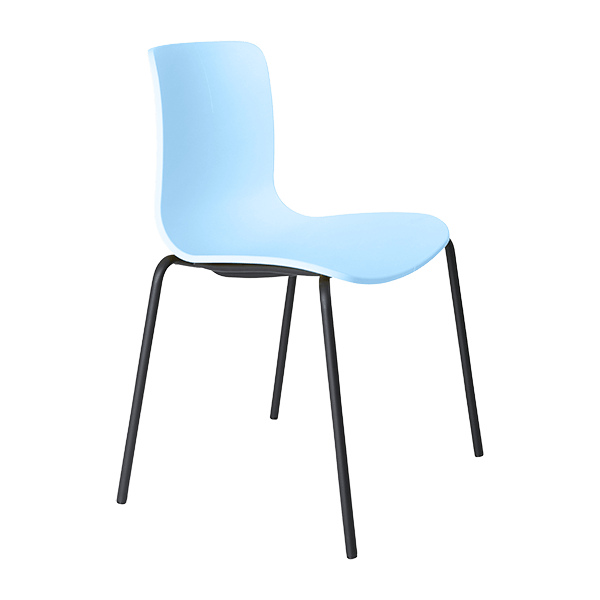 acti chair 4 leg black powdercoat frame