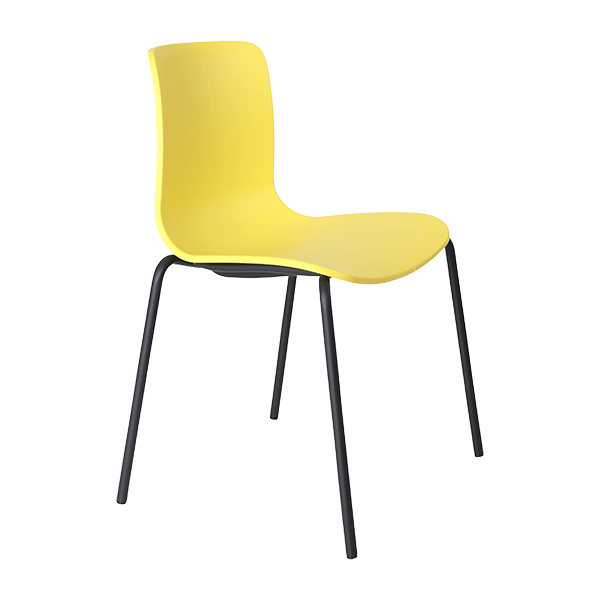 acti chair 4 leg black powdercoat frame