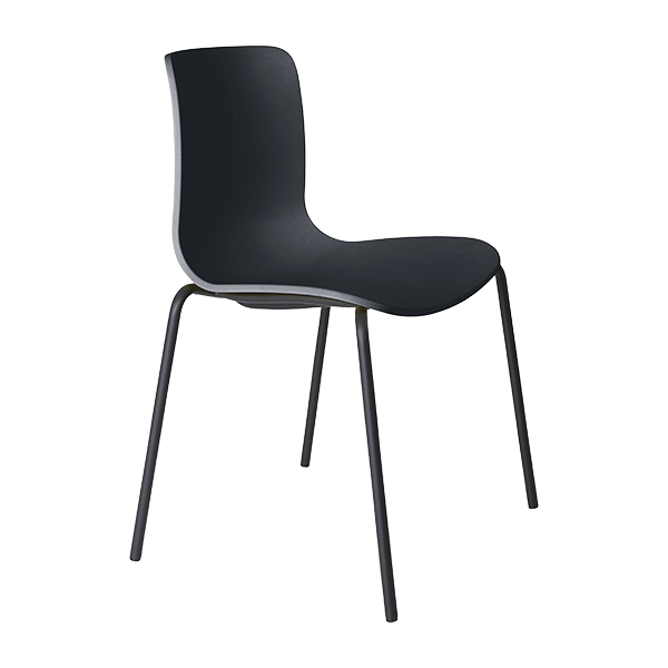 acti chair 4 leg black powdercoat frame