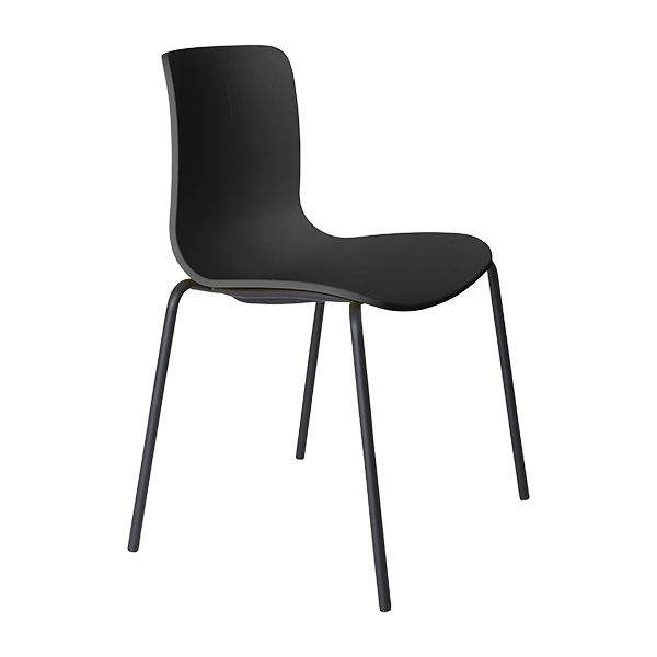 acti chair 4 leg black powdercoat frame