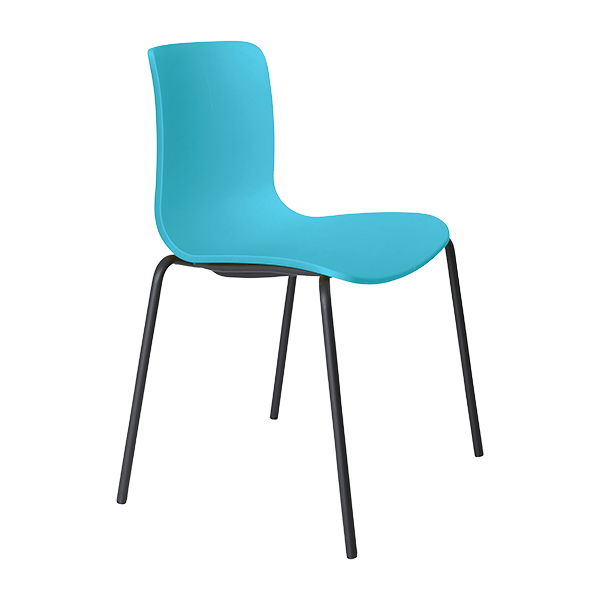 acti chair 4 leg black powdercoat frame