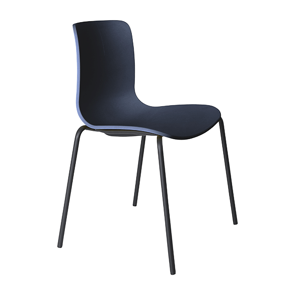 acti chair 4 leg black powdercoat frame