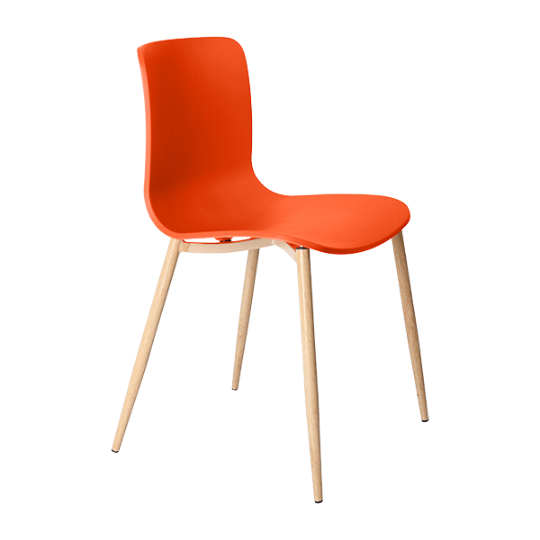 acti chair 4 leg woodgrain powdercoat frame