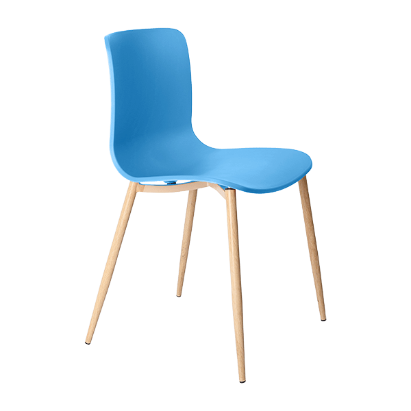 acti chair 4 leg woodgrain powdercoat frame