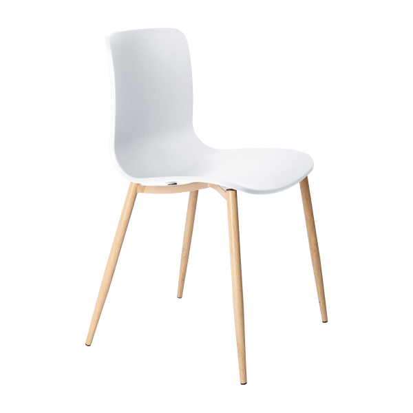 acti 4 leg chair woodgrain powdercoat frame