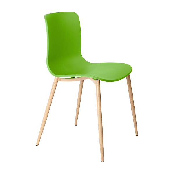 acti chair 4 leg woodgrain powdercoat frame