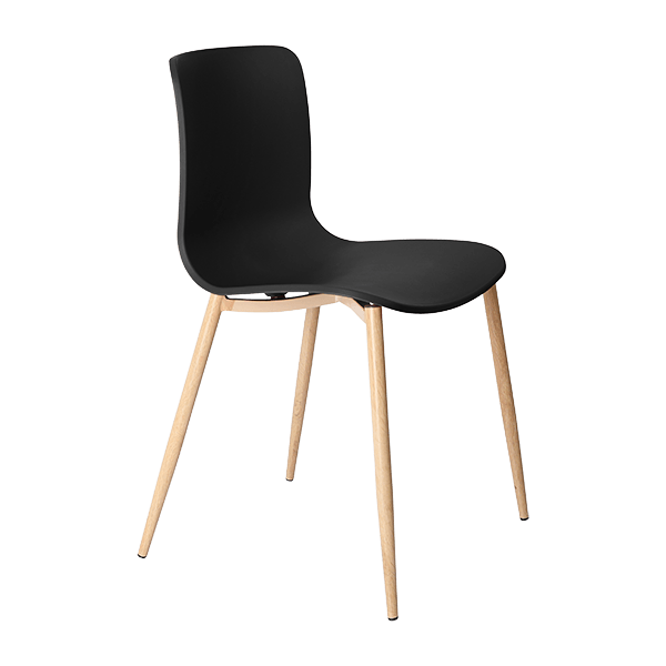acti chair 4 leg woodgrain powdercoat frame