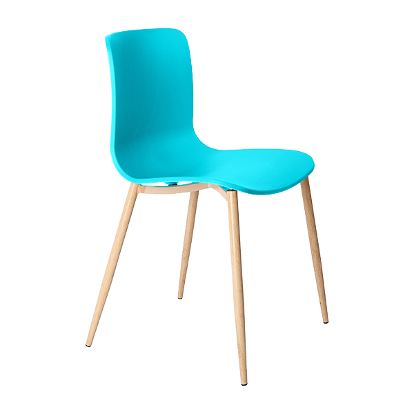 acti chair 4 leg woodgrain powdercoat frame