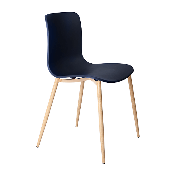 acti chair 4 leg woodgrain powdercoat frame