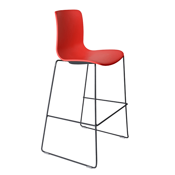 acti stool black sled frame