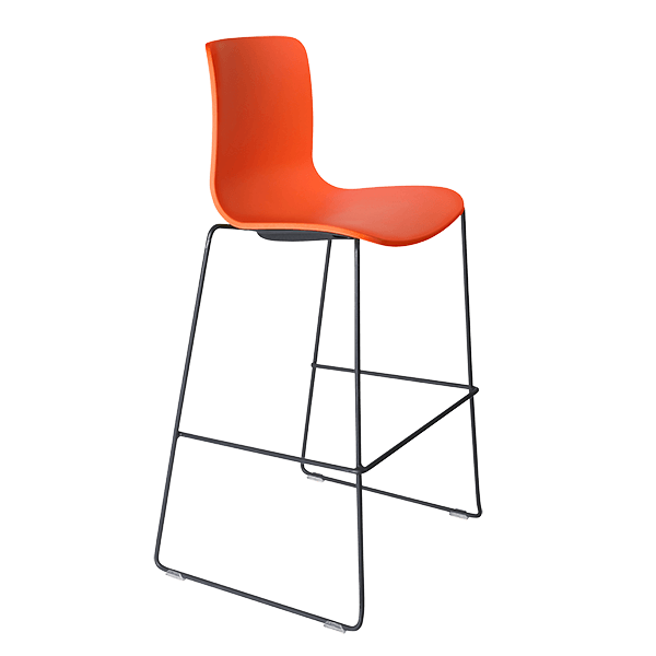 acti stool black sled frame