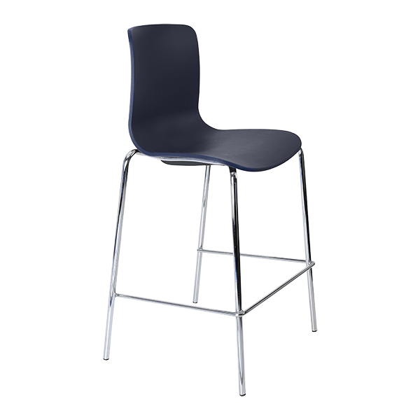 acti low stool chrome 4 leg frame