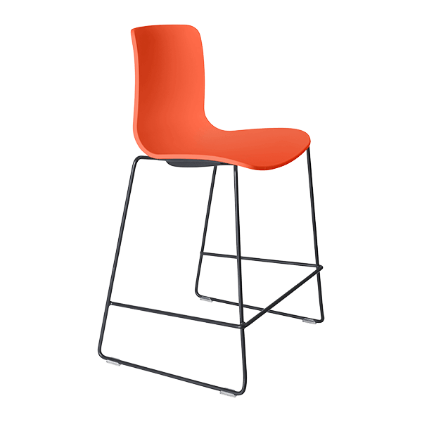 acti low stool black sled frame