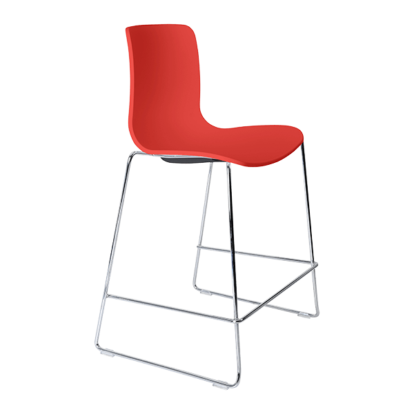 acti low stool chrome sled frame