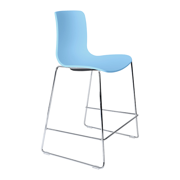 acti low stool chrome sled frame