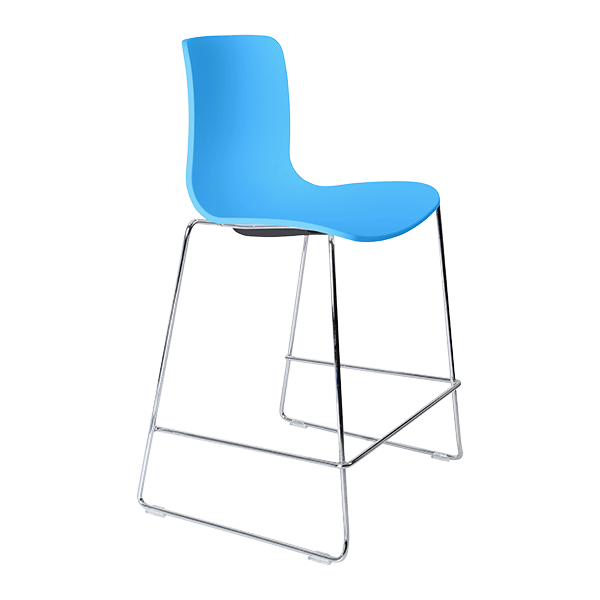 acti low stool chrome sled frame