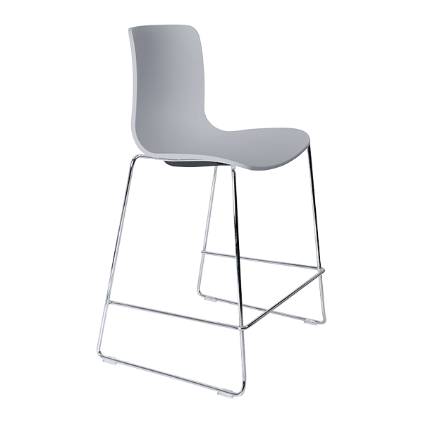 acti low stool chrome sled frame