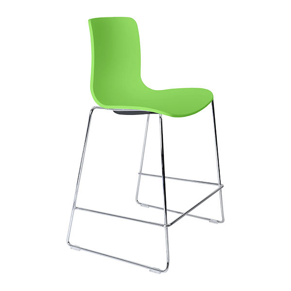 acti low stool chrome sled frame