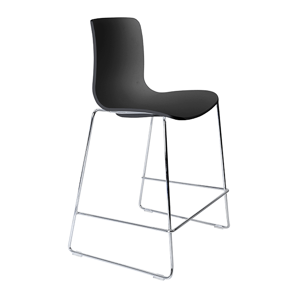 acti low stool chrome sled frame