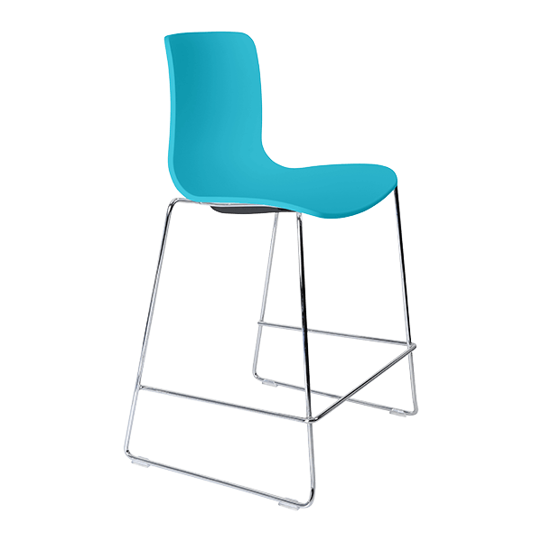 acti low stool chrome sled frame