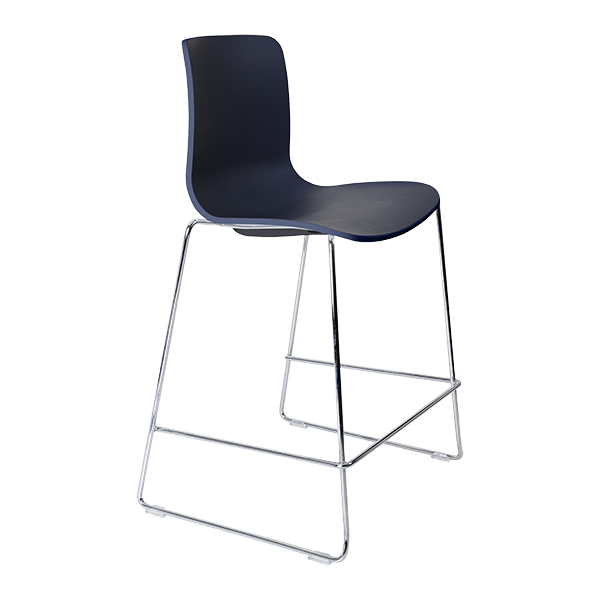 acti low stool chrome sled frame
