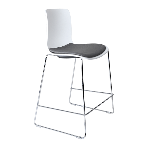 acti low stool chrome sled frame