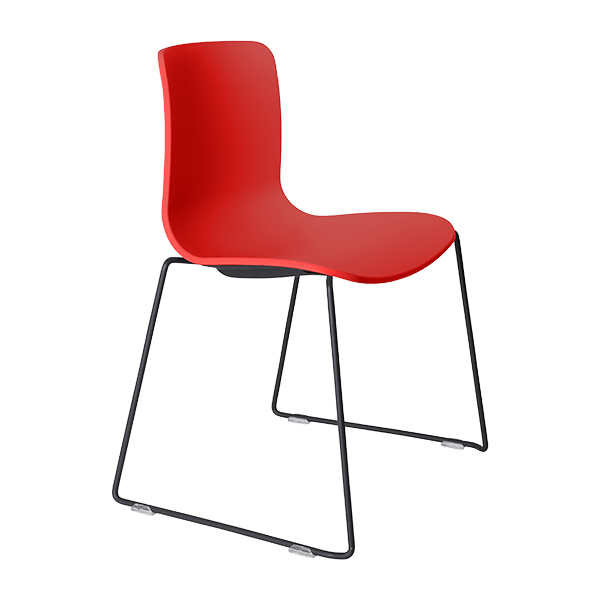 acti chair sled base chair black powdercoat frame