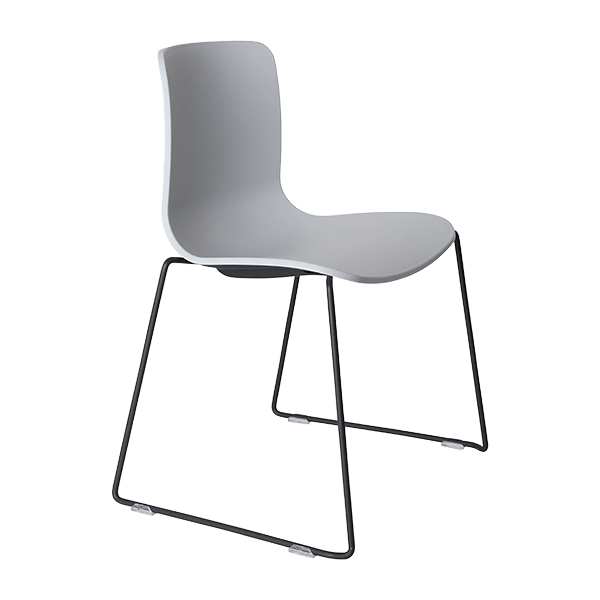 acti chair sled base chair black powdercoat frame