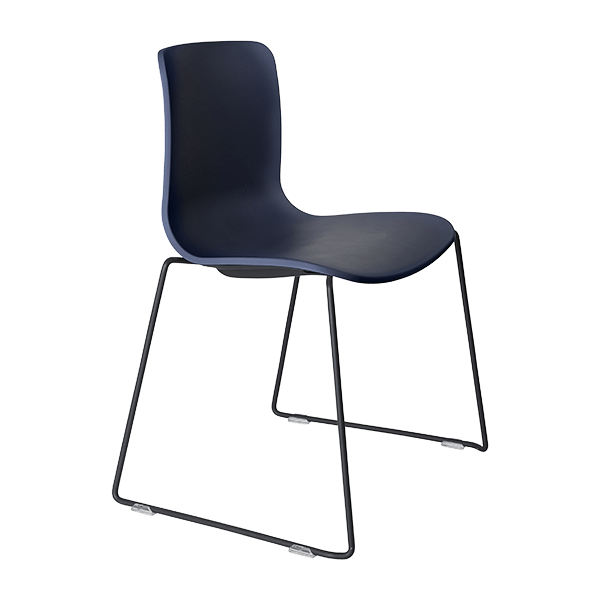 acti chair sled base chair black powdercoat frame