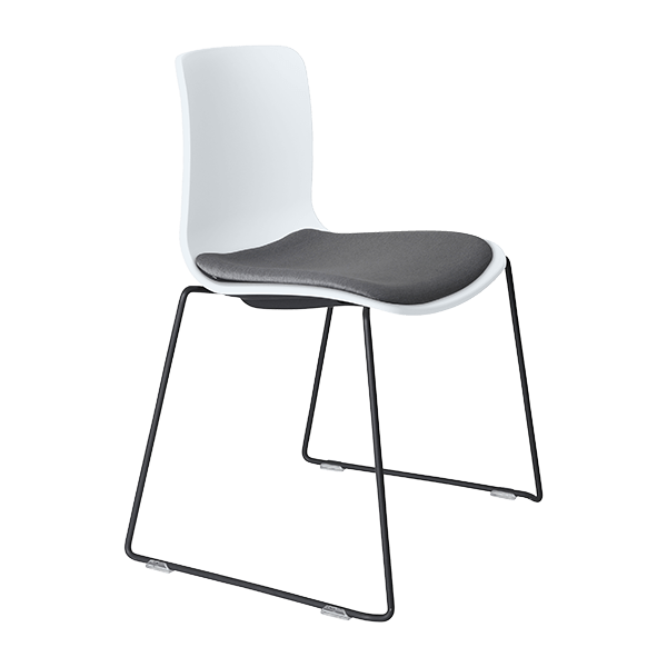 acti chair sled base chair black powdercoat frame