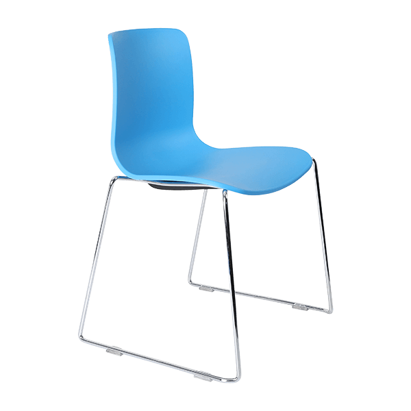 acti chair sled base chair chrome frame